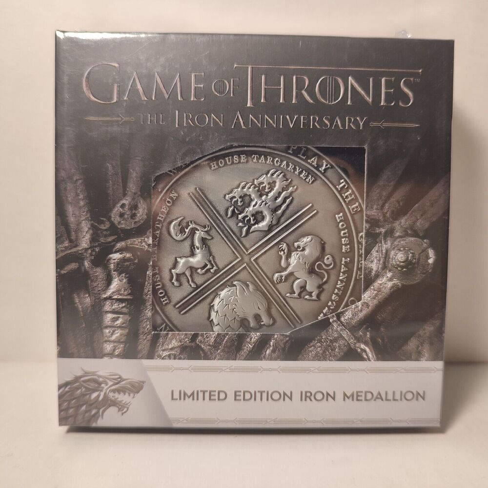 Game Of Thrones Iron Medallion Official Metal Card Ingot Collectible Figurine